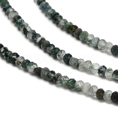 Natural Moss Agate Beads Strands X-G-C228-A01-2x3mm-1
