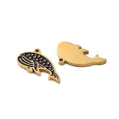 Ion Plating(IP) 304 Stainless Steel Enamel Pendants STAS-M102-57G-1
