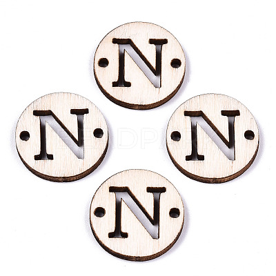 Unfinished Natural Poplar Wood Links Connectors WOOD-S045-140A-01N-1