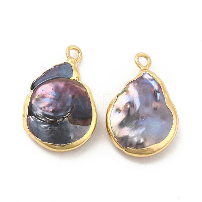 Baroque Natural Keshi Pearl Pendants PEAR-P004-41KCG-1