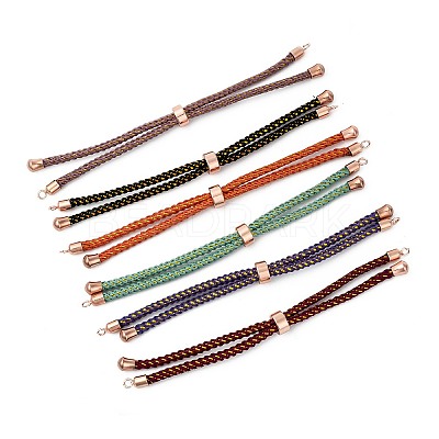 Adjustable Nylon Cord Slider Bracelet Making MAK-F026-A-RG-1