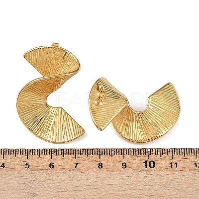 304 Stainless Steel Vortex Spiral Stud Earrings EJEW-I319-03G-1