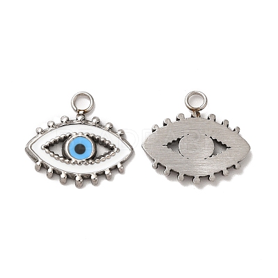 304 Stainless Steel Enamel Pendants STAS-A080-18P-1