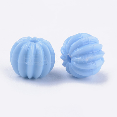 Opaque Acrylic Corrugated Beads MACR-S296-84-1