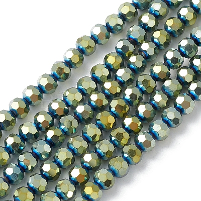 Electroplate Glass Beads Strands EGLA-K015-09B-1