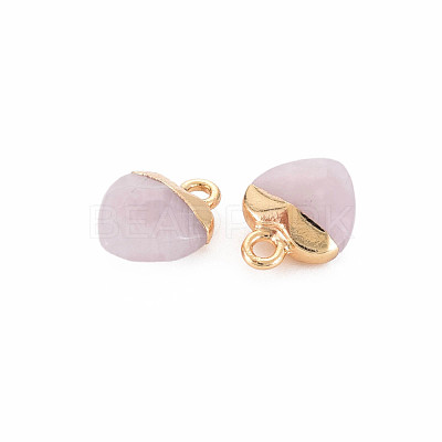 Natural Rose Quartz Charms G-N326-121-02-1