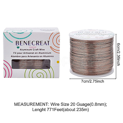 Matte Round Aluminum Wire AW-BC0003-30D-0.8mm-1