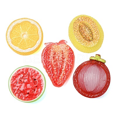 Opaque Resin Imitation Fruit Cabochons RE-CBA1212-02-1