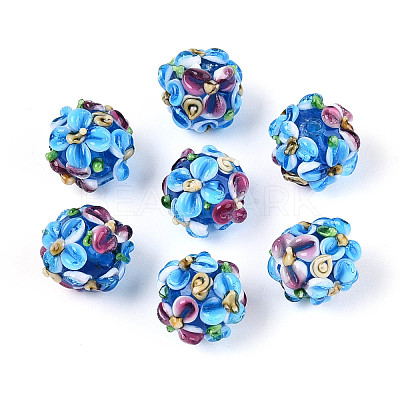 Handmade Lampwork Beads Strands LAMP-N021-015A-15-1
