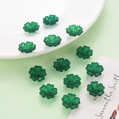 Transparent Frosted Acrylic Bead Caps MACR-S371-04A-735-1