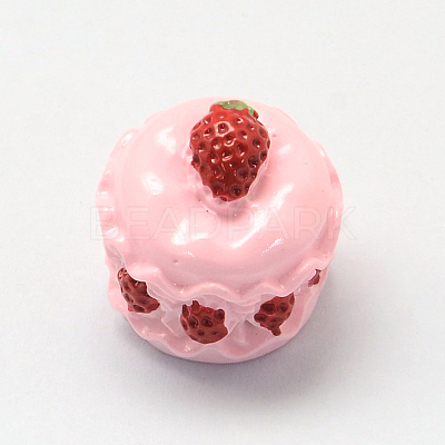 Strawberry Cake Resin Decoden Cabochons CRES-R183-05B-1