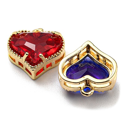 Golden Tone Brass Charms KK-D038-02G-1