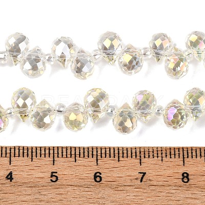 Transparent Electroplate Glass Beads Strands EGLA-F152A-FR04-1