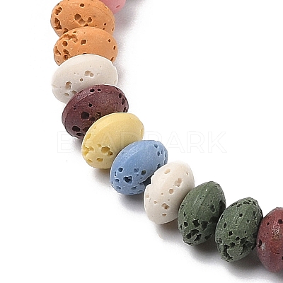 Synthetic Lava Rock Beads Strands G-B087-02A-01-1