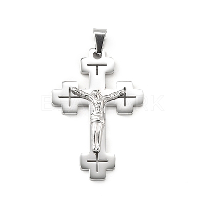 304 Stainless Steel Big Pendants STAS-R171-02P-1
