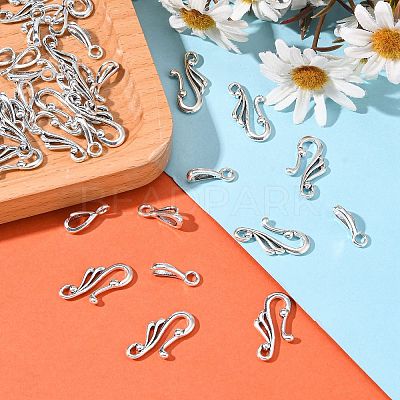 Tibetan Style Alloy Hook and Eye Clasps LS-LF1157Y-NF-1