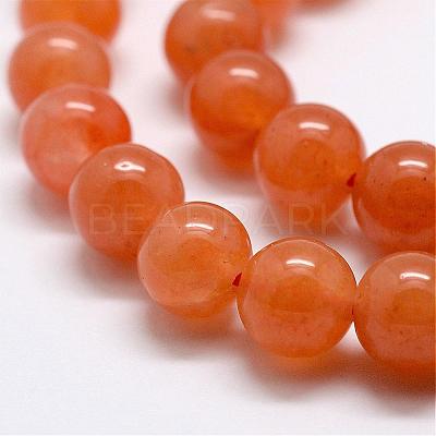 Natural Red Aventurine Bead Strands G-P257-03-8mm-1