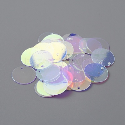 Iridescent PVC Paillette/Sequins Pendants PVC-WH0006-01B-1