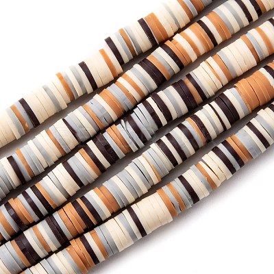 Handmade Polymer Clay Beads Strands CLAY-R089-8mm-T005-1