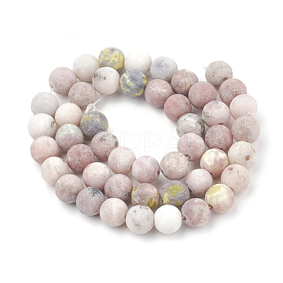 Natural Marble and Sesame Jasper/Kiwi Jasper Beads Strands X-G-T106-288-1