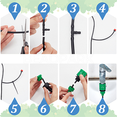 PVC Automatic Water Drippers Irrigation Devices for Indoor and Outdoor Plants AJEW-WH0348-132B-1