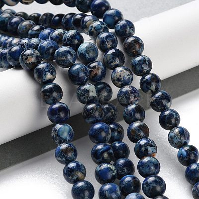 Dyed Natural Regalite/Imperial Jasper/Sea Sediment Jasper Beads Strands G-B124-C01-11-1