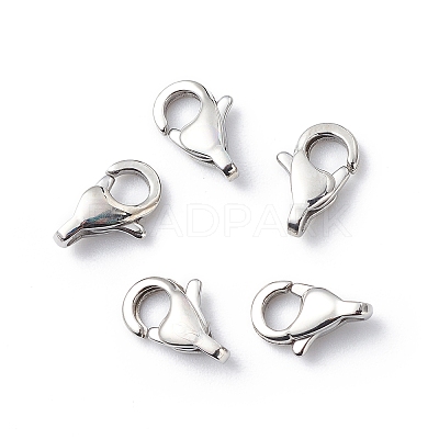 Tarnish Resistant 304 Stainless Steel Lobster Claw Clasps STAS-Q048-1-1