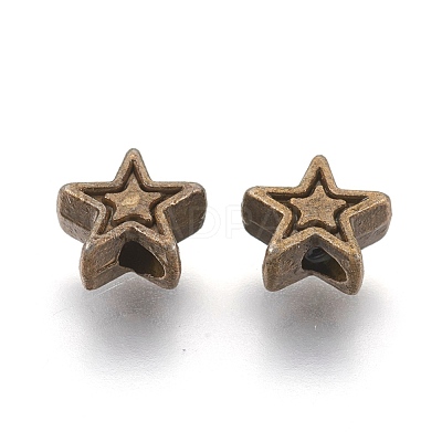 Tibetan Style Alloy Beads TIBEB-01-AB-NR-1