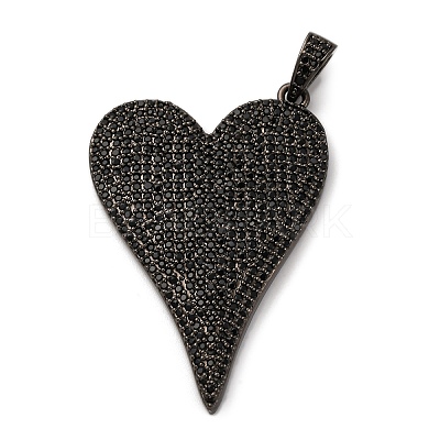 Brass Micro Pave Cubic Zirconia Pendants KK-U076-17MC-1