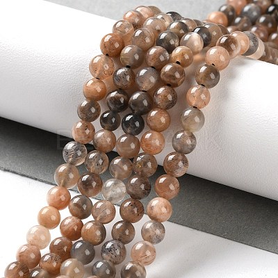 Natural Black Sunstone Beads Strands G-U009-A01-01-1