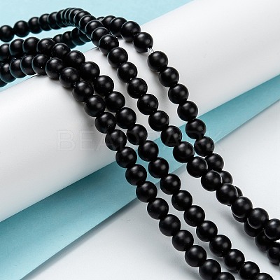 Natural Black Onyx Beads Strands LS-G-Z024-01C-1