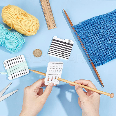 1Pc Acrylic Knitting Needle & Crochet Hook Gauge DIY-BC0006-90-1