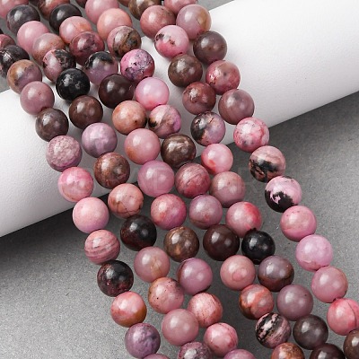 Natural Rhodonite Beads Strands LS-G-G828-02-6mm-1