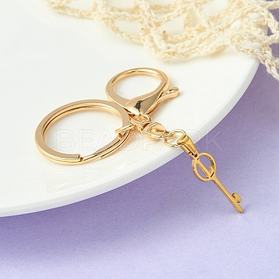 304 Stainless Steel Initial Letter Key Charm Keychains KEYC-YW00004-12-1