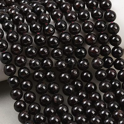 Round Natural Garnet Beads Strands G-D751-8mm-1