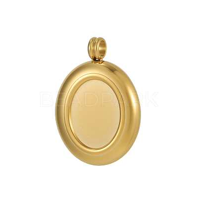 304 Stainless Steel Pendants Cabochon Setting STAS-OY009-59G-1