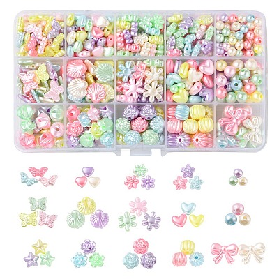 Imitation Pearl Acrylic Beads OACR-YW0001-51-1