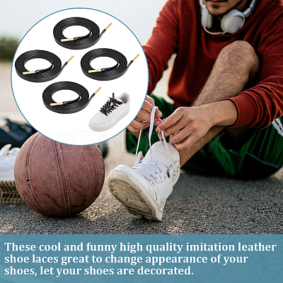 Imitation Leather Shoe Laces FIND-WH0110-387C-1