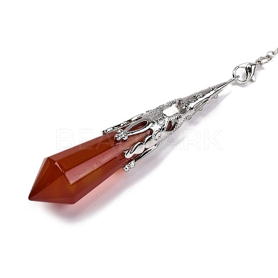 Natural & Synthetic Gemstone Pointed Dowsing Pendulum Big Pendants G-H285-06P-A-1
