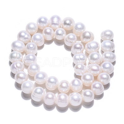 Natural Cultured Freshwater Pearl Beads Strands PEAR-S001-9-10mm-3-1