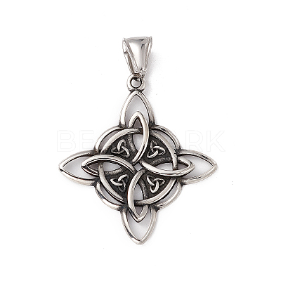 304 Stainless Steel Manual Polishing Pendants X-STAS-G267-08AS-1