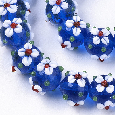 Handmade Lampwork Beads Strands LAMP-N021-001C-1