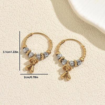 Twist Brass Hoop Earrings for Women UG4037-1