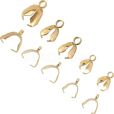 304 Stainless Steel Pendant Pinch Bails STAS-UN0005-04G-1