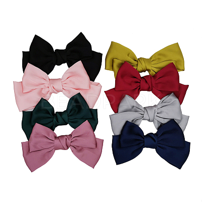 Cloth Alligator Hair Clips OHAR-S197-064-1