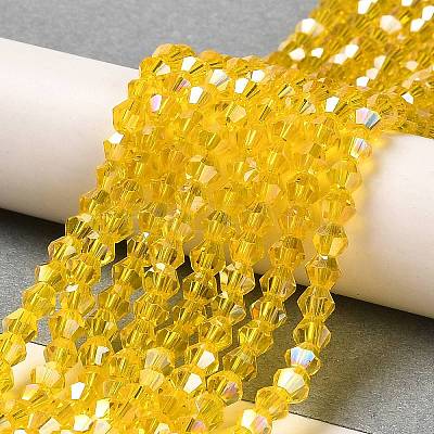 Transparent Electroplate Glass Beads Strands EGLA-A039-T2mm-B22-1
