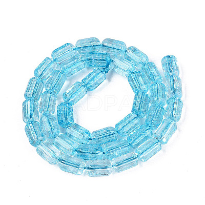 Crackle Transparent Glass Beads Strands GLAA-N068-05A-04-1