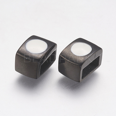 304 Stainless Steel Enamel Slide Charms STAS-I097-076B-1
