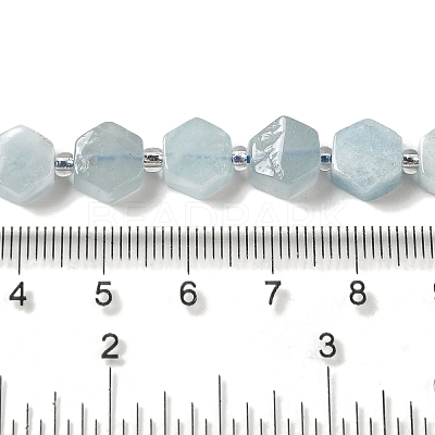 Natural Aquamarine Beads Strands G-P534-A08-02-1