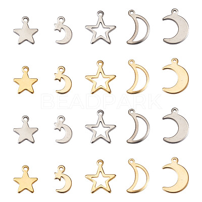 304 Stainless Steel Pendants STAS-PJ0001-07-1